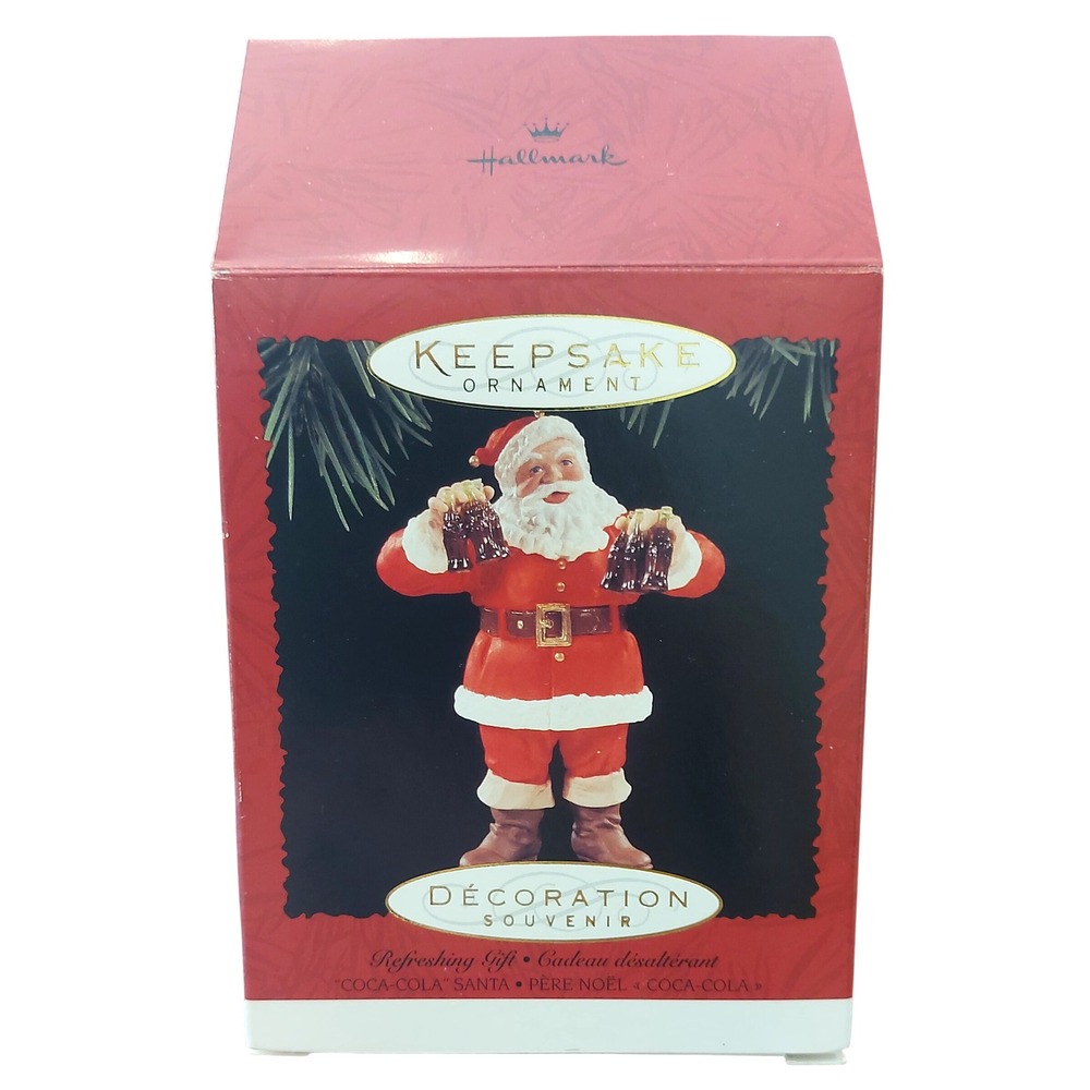 Vintage Hallmark Keepsake Ornament 1995 Coca-Cola Santa Haddon Sundblom QX4067